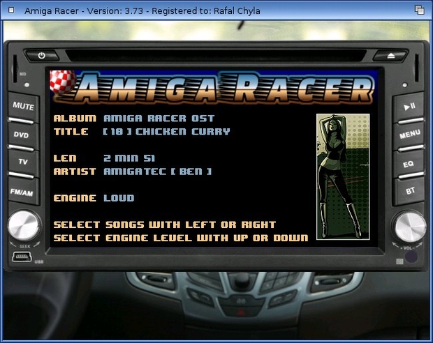 Amiga Racer - radio samochodowe